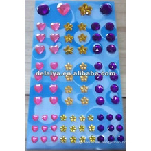 Self adhesive multicolored rhinestone sticker